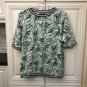 Olsen women’s s/s leaf print top